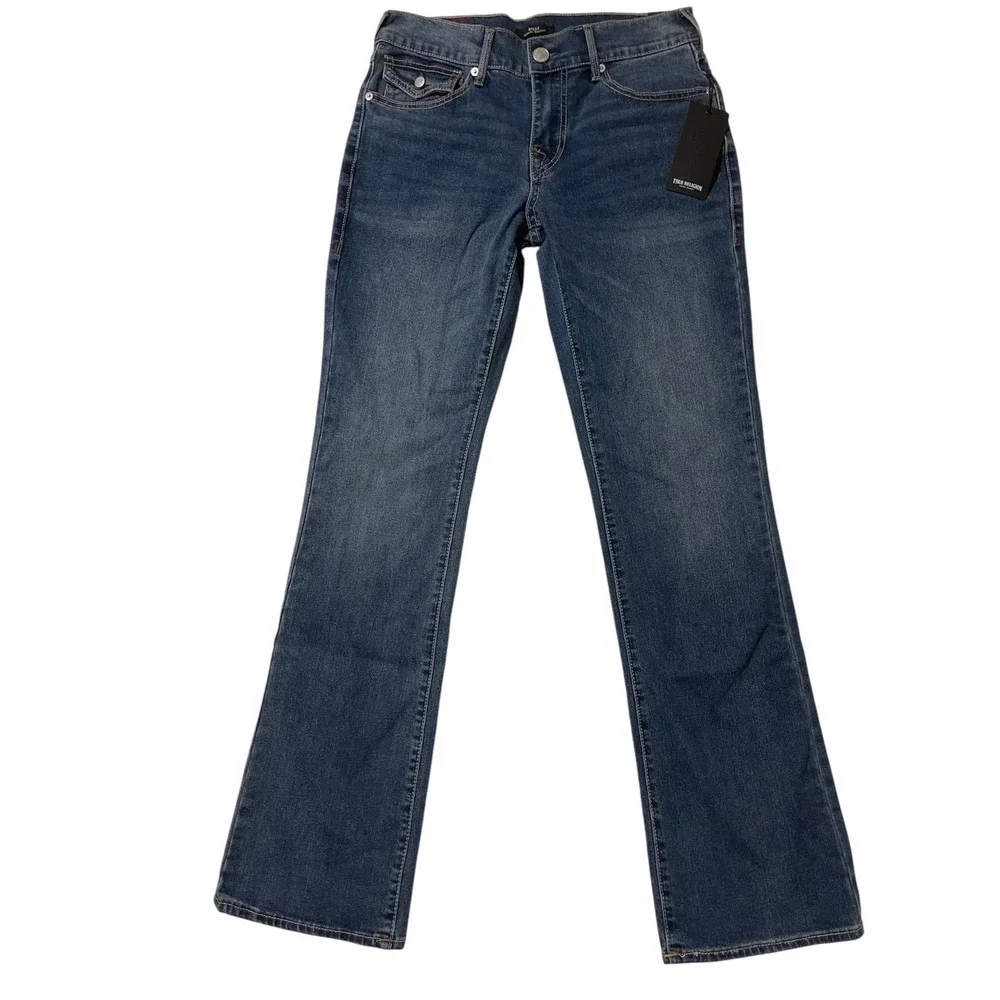 True Religion Billy SN Flap Relaxed Bootcut Jeans Mens Size 29 (30 x 33.5) Denim